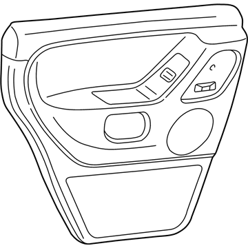 Mopar UD661T5AA Door Trim Panel, Sandstone, Rear Inner Passenger Side