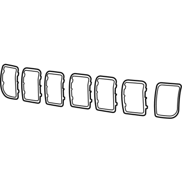 Mopar 6VD531Z0AB Trim Ring, Black, Front