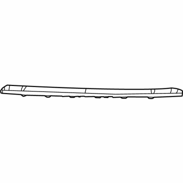 Mopar 6UF77SZLAB Upper Molding, Black, Front