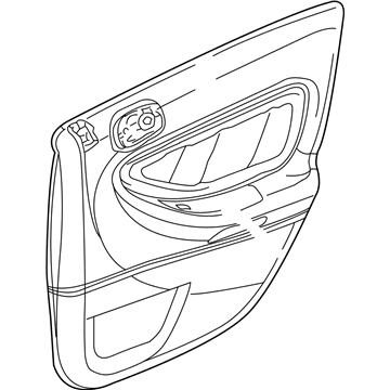 Mopar YW221DVAA Door Trim Panel, Dark Gray, Inner Passenger Side