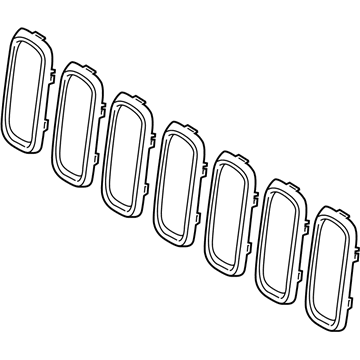 Mopar 5XB16TZZAA Trim Ring, Black, Front