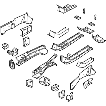 Mopar 4719537AG Lower Rail, Front Driver Side