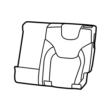 Mopar 6ST11CV5AD Seat Back Cover, Beige/Black, Rear Driver Side