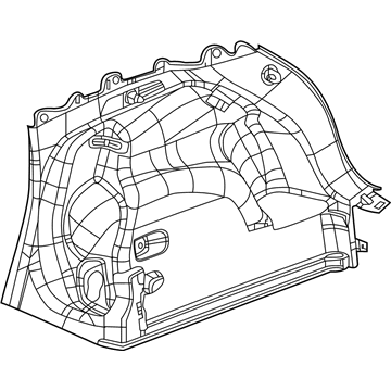 Mopar 5ZW29DX9AD Lower Quarter Trim, Black, Rear Driver Side