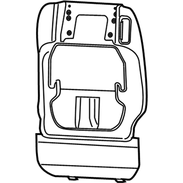 Mopar 5RT15DX9AE Seat Back Panel, Black, Front Driver Side