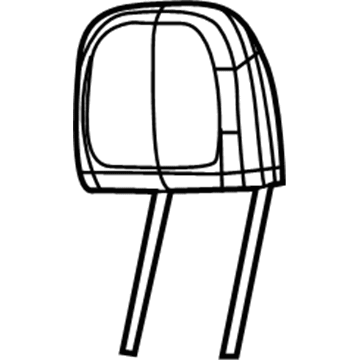 Mopar 5VE23DX9AA Headrest, Outer, Black/Red, Rear Passenger Side