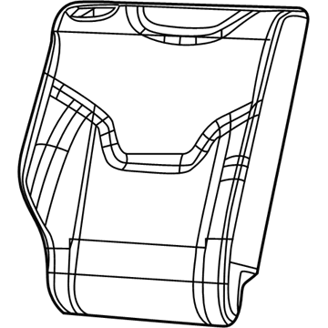 Mopar 6RU00LT5AB Seat Back Cover, Black, Rear Passenger Side