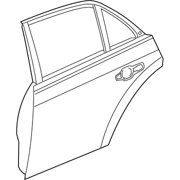 Mopar 68127962AF Door Shell, Rear Passenger Side