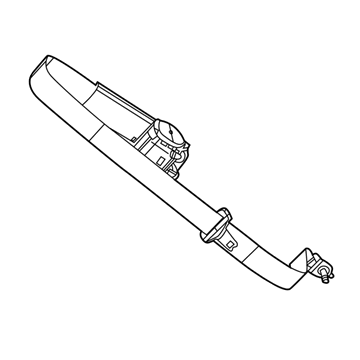 Mopar 6EJ58DX9AC Lap & Shoulder Belt, Rear Center