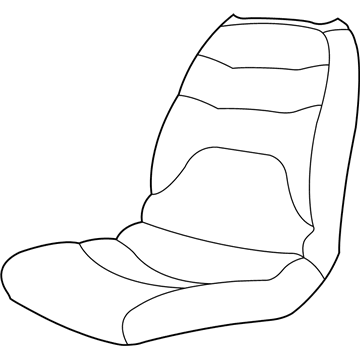 Mopar UE261QLAA Seat Back Assembly, Navy Blue, Front Passenger Side