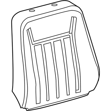 Mopar 5ZC07DX9AA Seat Back Cover, Black, Front Driver Side