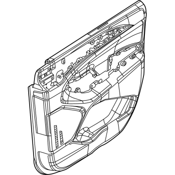 Mopar 7GF20TX7AA Door Trim Panel, Black, Front Inner Passenger Side