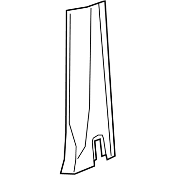 Mopar 6EK59RN8AB Lower Center Pillar Trim, Brown, Driver Side
