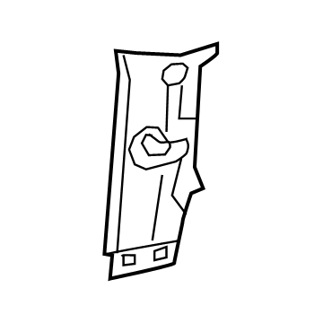 Mopar 6BN38HL1AB Rear Pillar Trim, Beige, Upper Passenger Side