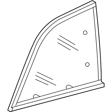 Mopar 5135012AB Quarter Glass, Rear Passenger Side