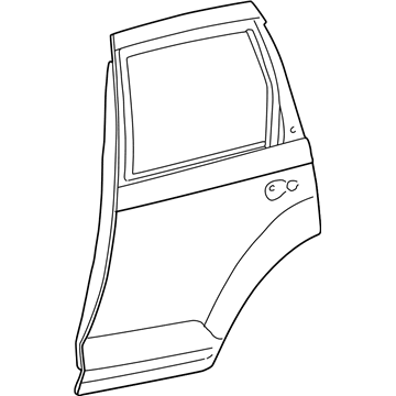 Mopar 5015897AF Door Shell, Rear Driver Side