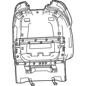 Mopar 6VF001D4AD Seat Back Panel, Gray, Front