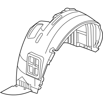 Mopar 68266792AA Fender Liner, Front Driver Side