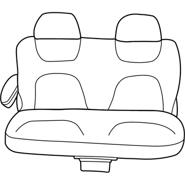 Mopar WR991QLAC Seat Assembly, Navy Blue, Rear
