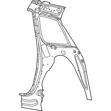 Mopar 68312262AA Inner Quarter Panel, Rear Passenger Side