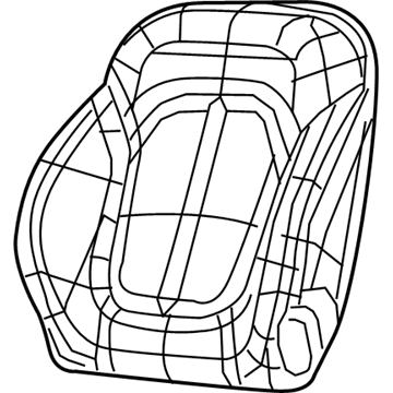 Mopar 5SJ82DX9AD Seat Back Cover, Black, Front Passenger Side