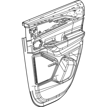 Mopar 7QA381A5AA Door Trim Panel, Gray, Rear Inner Passenger Side