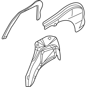 Mopar 5014734AE Inner Quarter Panel, Rear Passenger Side