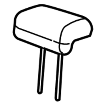 Mopar 1VL34DX9AA Headrest, Center, Black, Rear