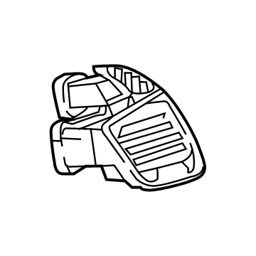 Mopar 5UT65DX8AD Air Vent, Black, Passenger Side