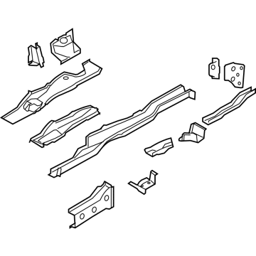 Mopar 5155178AG Rail Assembly, Rear Passenger Side