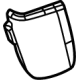 Mopar 6TL00SD4AA Seat Belt Bezel, Gray, Rear Passenger Side