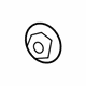 Mopar 6512099AA Lower Control Arm Lock Nut, Front