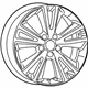 Mopar 1TE70DX8AE Wheel, Alloy