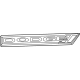 Mopar 68420601AA Nameplate, Black, Front