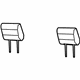 Mopar 5MG85LA8AA Headrest, Black, Rear