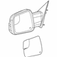 Mopar 5ZK42GW7AH Power Mirror, White, Front Passenger Side