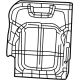 Mopar 7NA72TX7AA Seat Back Cover, Black, Rear