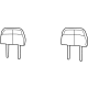 Mopar 6PL751T3AG Headrest, Outer, Beige/Black