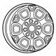 Mopar 6MS02AAAAA Wheel, Alloy