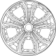 Mopar 68620141AA Wheel, Alloy, Black