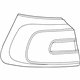 Mopar 68102906AF Tail Lamp Assembly, Rear Outer Passenger Side
