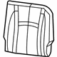 Mopar 5NQ07DX9AA Seat Back Cover, Black, Rear Driver Side