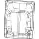 Mopar 7GK66TX7AC Seat Back Cover, Black, Rear Passenger Side