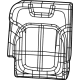 Mopar 7GH30TX7AE Seat Back Cover, Black, Rear