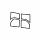 Mopar 6UQ47HA2AA Stripe, White, Rear