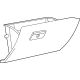 Mopar 7EH07DX9AA Glove Box Door, Black, Front