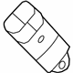 Mopar ZV881X9AA Buckle End, Black, Rear Center Inner