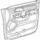 Mopar 6SL321A8AA Door Trim Panel, Black/Gray, Front Inner Passenger Side