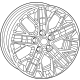 Mopar 68588966AA Wheel, Alloy, Gray