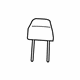 Mopar 6XY51BD3AA Headrest, Center, Beige/Black, Rear